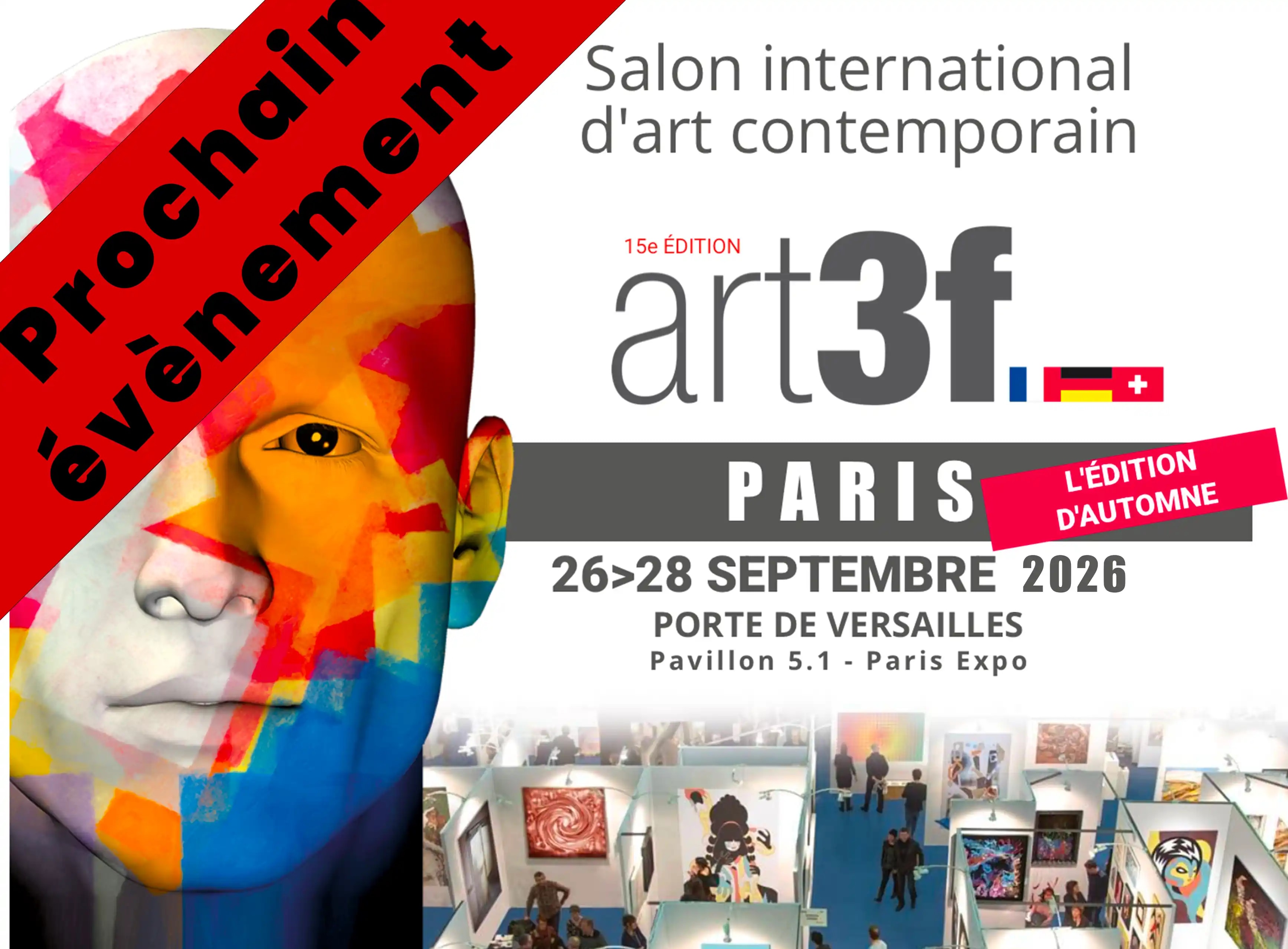 Salon international d'art contemporain art3f en septembre 2025